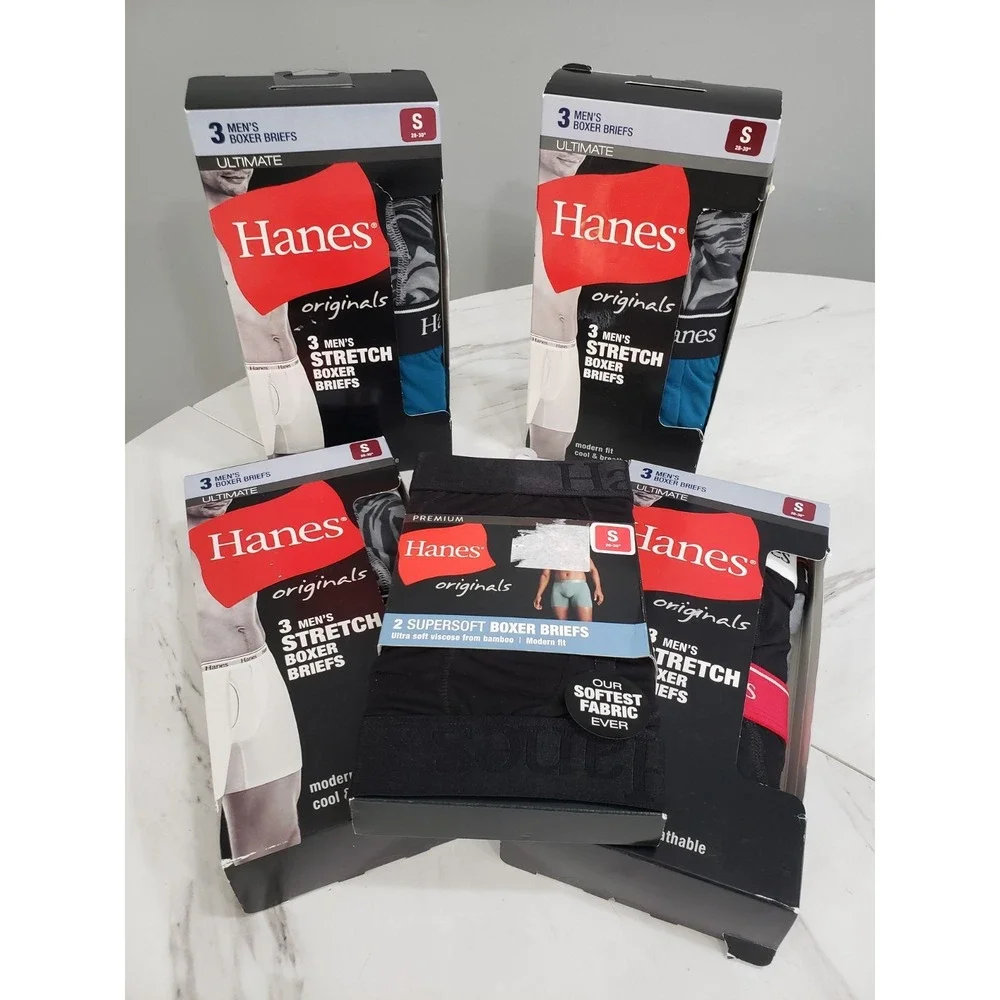 14‎ PAIRS - Hanes Men's Ultimate Stretch Boxer Briefs Size Small 28-30 NWT